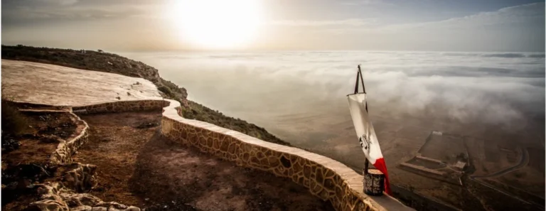 paragliding to a student at Boukous